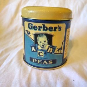 Vintage Gerber ABC peas can